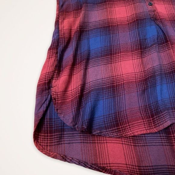 LUCKY BRAND Boho Embroidered Plaid Tunic Shirt - Picture 6 of 9